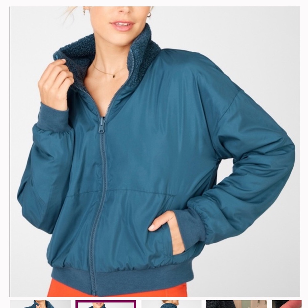 Fabletics Spencer Reversible Teddy Jacket - Picture 2 of 7